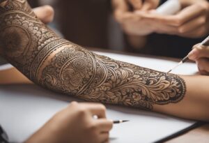 tatuagem de henna no braco