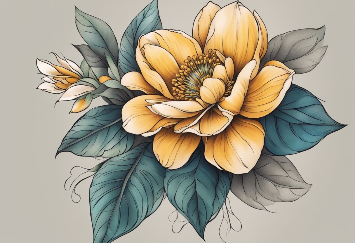Tatuagem Delicada Curitiba: Melhores Estúdios e Tendências Uma delicada tatuagem de flor sendo cuidadosamente feita na pele de um cliente em um aconchegante estúdio de tatuagem em Curitiba