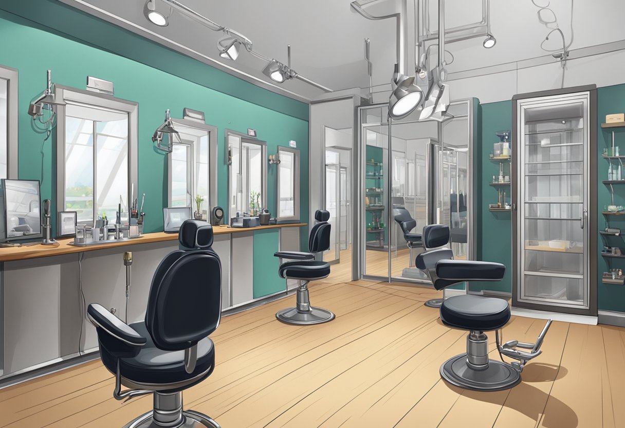 Studio de Piercing Centro: Guia Completo de Procedimentos e Cuidados Um estúdio de piercing no centro, com um processo de perfuração e furo em andamento.