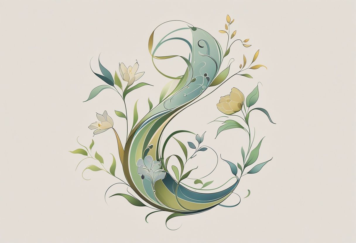 Tatuagem 3 filhos ideias e inspirações para homenagear seus filhos Ilustração de uma tatuagem com três elementos simbólicos representando três filhos, como flores ou pássaros, em um braço ou ombro.