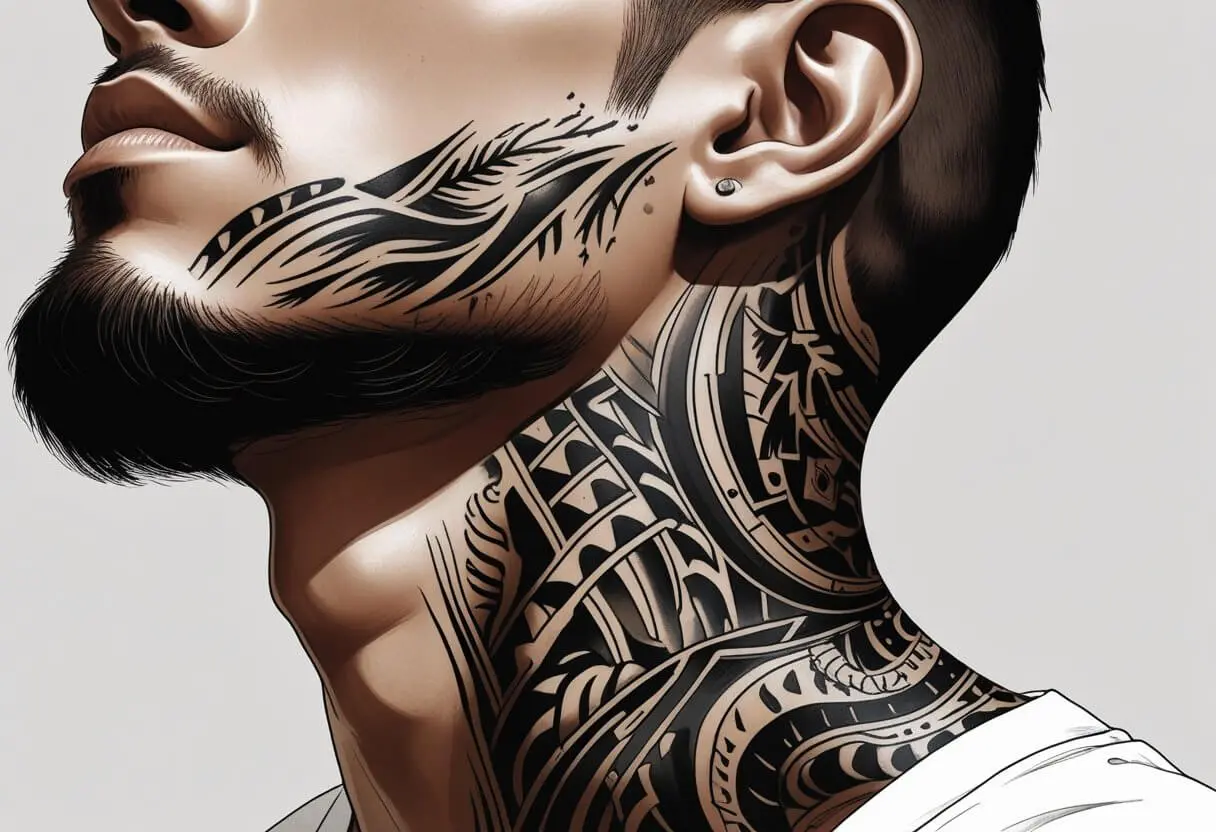 Tatuagem Masculina no Pescoço: Ideias, Cuidados e Inspirações tatuagem masculina no pescoço