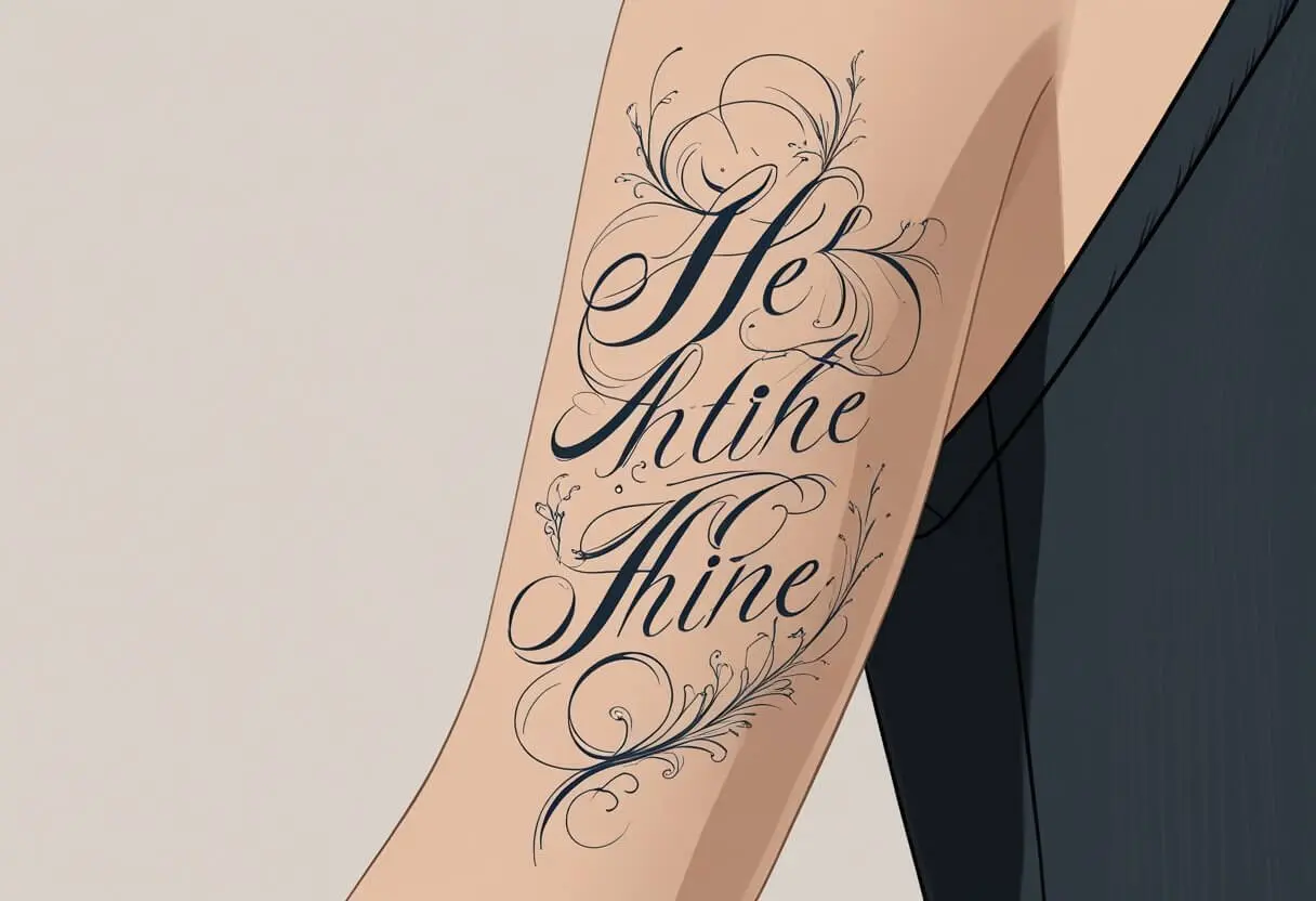 Tatuagem escrita no braço: ideias, significados e inspirações tatuagem escrita no braço
