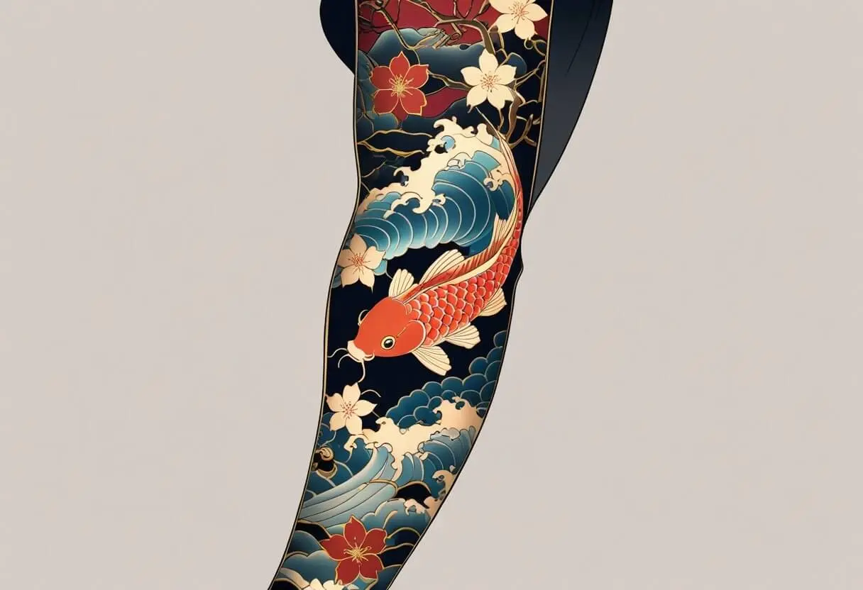 tatuagem oriental braço