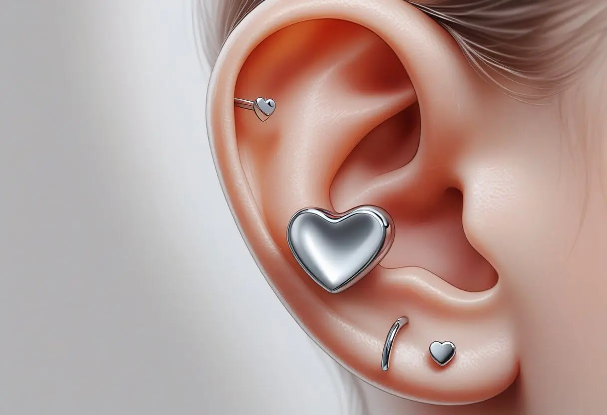 Piercing Daith Coração Titânio: Guia Completo Sobre Benefícios e Cuidados piercing daith coracao titanio